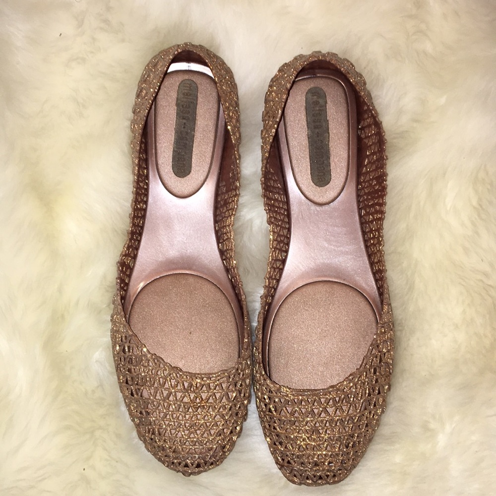 Gold Soarkly Webbed Flats